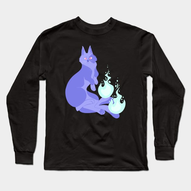 Nekomata Long Sleeve T-Shirt by CuriousNature